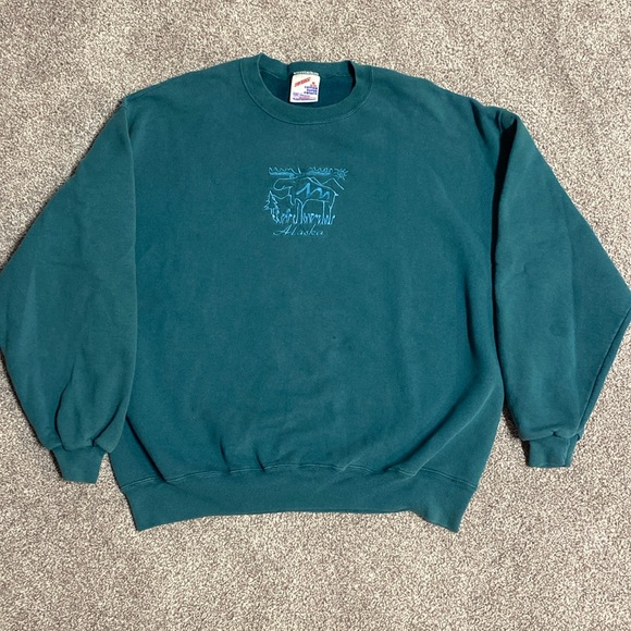 JERZEES XL Cotton Super Sweats Vintage 90s Sweatshirt - Picture 1 of 10